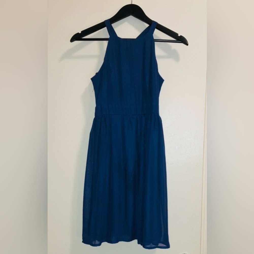 Navy Blue Halter Dress. Girls Size 14. Speechless Brand. Casual or Semi-Formal